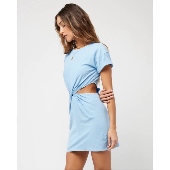 L*SPACE Lost Winds Mini Dress in Aura Cut out Tee - Picture 3 of 10